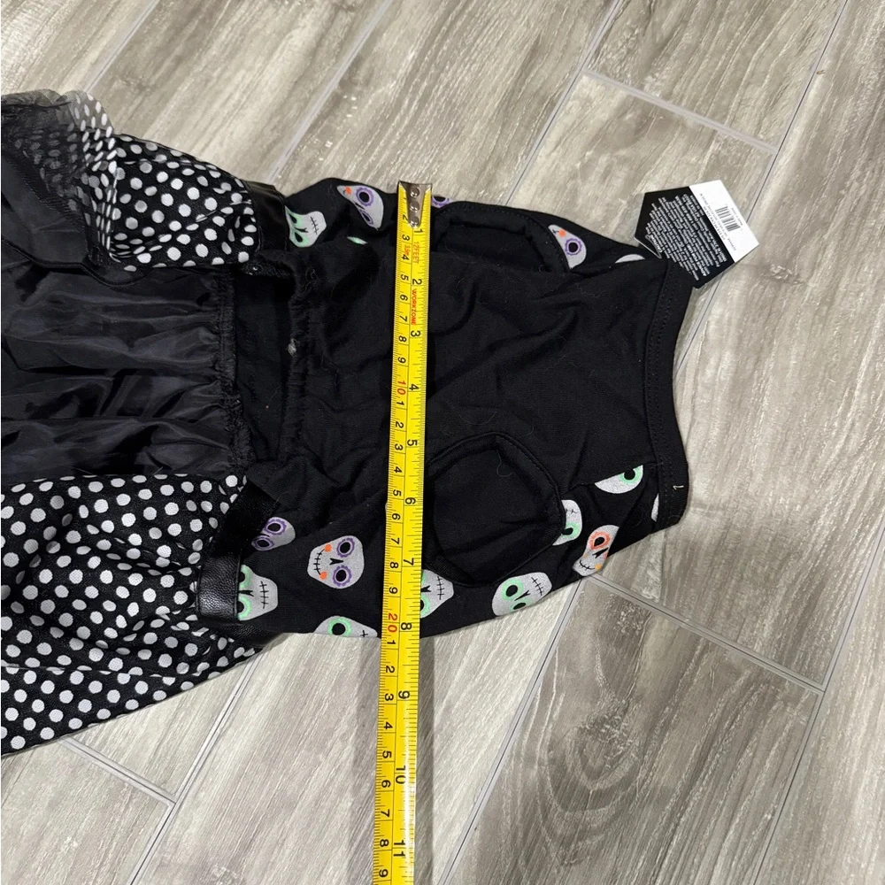 Halloween black day of the dead skull dog dress - medium
